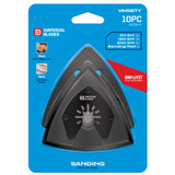 Milwaukee IBOTSPV-10 Imperial Blades IBOTSPV-10 One Fit 3-1/2" Oscillating Triangle Sanding Pad + Sandpaper Variety Pack, 10PC