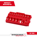 Milwaukee 49-66-6830 Shockwave Impact Duty Socket 3/8" Dr 17PC Tray Only