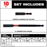 Milwaukee 48-32-4513 Shockwave 10-Piece Impact Driver Guide Bit Set