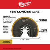 Milwaukee 49-25-1271 Milwaukee OPEN-LOK 3-1/2" TITANIUM ENHANCED BI-METAL SEGMENTED BLADE 1PK