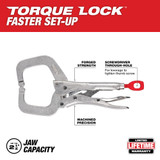 Milwaukee 48-22-3532 6 in. TORQUE LOCK Locking C-Clamp With Regular Jaws