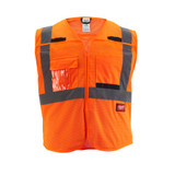 Milwaukee 48-73-5126 Class 2 Breakaway High Visibility Orange Mesh Safety Vest - L/XL