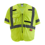 Milwaukee 48-73-5131 Class 3 High Visibility Yellow Mesh Safety Vest - S/M