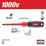Milwaukee 48-22-2242 #2 ECX 6 in. 1000V Insulated Screwdriver