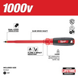 Milwaukee 48-22-2222 5/16 in. Slotted - 7 in. 1000 V Insulated Screwdriver