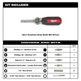 Milwaukee 48-22-2881 13-in-1 Cushion Grip Screwdriver with Schrader Bit
