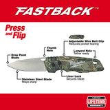 Milwaukee 48-22-1524 FASTBACK Camo Folding Knife