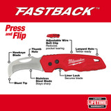 Milwaukee 48-22-1526 FASTBACK Blunt Tip Hawkbill Folding Knife
