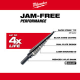 Milwaukee 48-89-9201 #1 Step Drill Bit, 1/8 in. - 1/2 in. x 1/32 in.