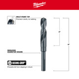 Milwaukee 48-89-2745 23/32 in. S&D Black Oxide Drill Bit