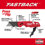 Milwaukee 48-22-1503 FASTBACK w/ Storage & FASTBACK Compact Knife Set
