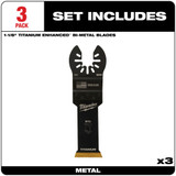 Milwaukee 49-25-1253 Milwaukee OPEN-LOK 1-1/8" TITANIUM ENHANCED BI-METAL METAL BLADES 3PK
