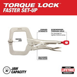 Milwaukee 48-22-3521 11 in. TORQUE LOCK Locking C-Clamp With Swivel Jaws