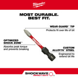Milwaukee 48-32-4160 Shockwave 2 in. Impact Phillips #1 Power Bit 25PK