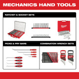 Milwaukee 48-22-9487T 47PC 1/2" Drive SAE & Metric Ratchet & Socket Set PACKOUT Trays