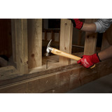 Milwaukee 48-22-9519 19oz Smooth Face Hickory Wood Framing Hammer