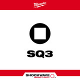 Milwaukee 48-32-4216 Shockwave 6 in. Impact Square Recess #3 Power Bits 10PK