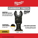 Milwaukee 49-25-1523 Milwaukee OPEN-LOK 1-3/8" TITANIUM ENHANCED CARBIDE TEETH MULTI-MATERIAL BLADE 3PK