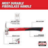 Milwaukee 48-22-9316 19 oz Smooth Face Poly/Fiberglass Handle Hammer