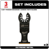 Milwaukee 49-25-1503 Milwaukee OPEN-LOK 1-3/8" TITANIUM ENHANCED CARBIDE TEETH METAL BLADE 3PK