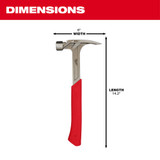 Milwaukee 48-22-9020 20oz Smooth Face Rip Claw Hammer