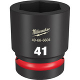 Milwaukee 49-66-6604 Shockwave Impact Duty 1" Drive 41MM Standard 6 Point Socket
