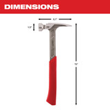 Milwaukee 48-22-9023 22 oz Smooth Face Framing Hammer