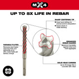 Milwaukee 48-20-7206 SDS-Plus 4CT MX4 5/8 in. x 16 in. x 18 in.