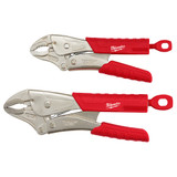 Milwaukee 48-22-3402 2Pc 7 in. & 10 in. TORQUE LOCK Curved Jaw Locking Pliers Set With Grip