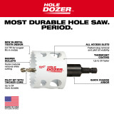Milwaukee 49-56-9698 6" HOLE DOZER Bi-Metal Hole Saw with Arbor