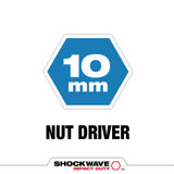 Milwaukee 49-66-0710 Shockwave Impact Duty 10MM x 2-9/16" Magnetic Nut Driver 10PK