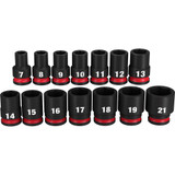 Milwaukee 49-66-7007 14PC Shockwave Impact Duty 3/8" Drive Metric Standard 6 Point Socket Set
