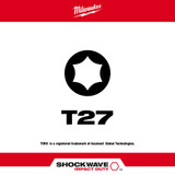 Milwaukee 48-32-4397 Shockwave 3-1/2 in. Impact Torx T27 Power Bits 25PK