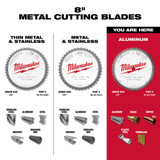 Milwaukee 48-40-4345 8 in. Aluminum Cutting Circular Saw Blade