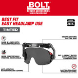 Milwaukee 48-73-1416 BOLT Eye Visor - Tinted Dual Coat Lens (Compatible with Milwaukee Safety Helmets)