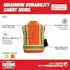 Milwaukee 48-73-5166 Class 2 Surveyor's High Visibility Orange Safety Vest - L/XL