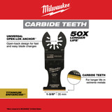 Milwaukee 49-25-1505 Milwaukee OPEN-LOK 1-3/8" TITANIUM ENHANCED CARBIDE TEETH METAL BLADE 5PK
