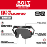 Milwaukee 48-73-1415 BOLT Eye Visor - Tinted Dual Coat Lens (Compatible with Milwaukee Safety Helmets & Hard Hats)