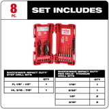 Milwaukee 48-89-9252 8 Pc Impact Step and Drill Bit Set