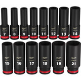 Milwaukee 49-66-7008 14PC Shockwave Impact Duty 3/8" Drive Metric Deep 6 Point Socket Set