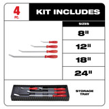 Milwaukee 48-22-9214 4-Piece Pry Bar Set