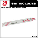 Milwaukee 48-00-8713 9 in. 10 TPI THE TORCH SAWZALL Blade 25PK
