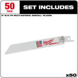 Milwaukee 48-01-6091 6 in. 8/12 TPI SAWZALL Blades (50 Pack)