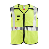 Milwaukee 48-73-5303 AR/FR Cat. 1 Class 2 High Visibility Yellow Safety Vest - 2XL/3XL
