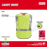 Milwaukee 48-73-5303 AR/FR Cat. 1 Class 2 High Visibility Yellow Safety Vest - 2XL/3XL