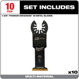Milwaukee 49-25-1239 Milwaukee OPEN-LOK 1-3/8" TITANIUM ENHANCED BI-METAL MULTI-MATERIAL BLADES 10PK