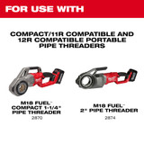 Milwaukee 48-36-1112 2" HIGH SPEED NPT Portable Pipe Threading Dies
