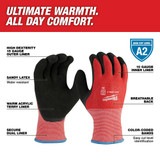 Milwaukee 48-73-7922B 12-Pack Cut Level 2 Winter Dipped Gloves - L