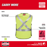 Milwaukee 48-73-5311 AR/FR Cat. 1 Class 2 Breakaway High Visibility Yellow Safety Vest - S/M (ANSI/CSA)