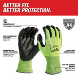 Milwaukee 48-73-8944B 12 Pk High Visibility Cut Level 4 Polyurethane Dipped - XXL